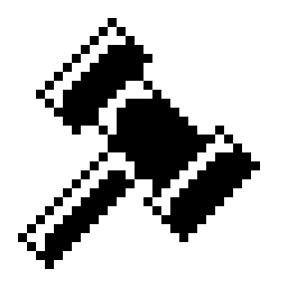 Pixel Forge Jam monochrome logo